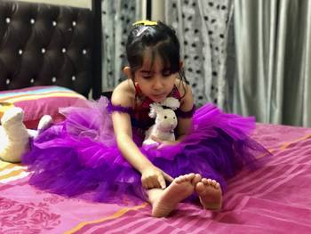 Purple Skirt And Blouse Set 1
