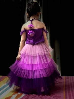 Purple Skirt And Blouse Set 2