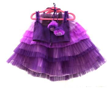 Purple Skirt And Blouse Set 3