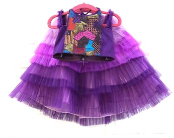 Purple Skirt And Blouse Set 4