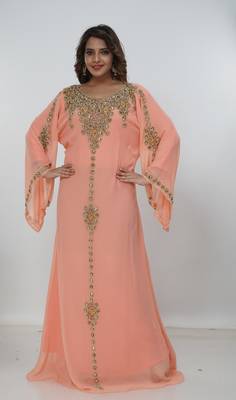 Dubai Kaftan Women Dress Long Gown Farasha Morocco Wear 1