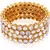 Traditional Ethnic Gold Plated Kundan White and Golden,Bangle Set Jewellery for Women and Girls. Set of Four Bangles.