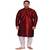 Men's Silk Maroon Kurta White Pajama Set