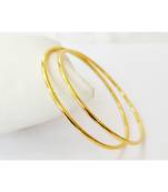 Plain Gold Plated Bangles Set Of 2