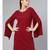 Maroon Cape Sleeves Shift Dress