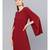 Maroon Cape Sleeves Shift Dress