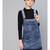 blue Denim Washed Pinafore Dress