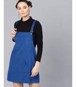 blue Corduroy Pinafore Dress