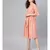 peach Foil Drawstring Dress
