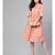 peach Foil Drawstring Dress
