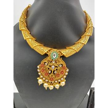 Designer Gold Plated Necklace Sets For Women 3