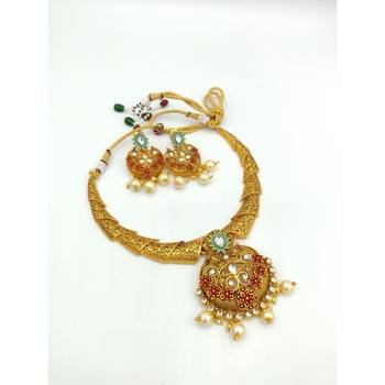 Designer Gold Plated Necklace Sets For Women 4