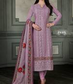 Light-purple chikankari georgette salwar