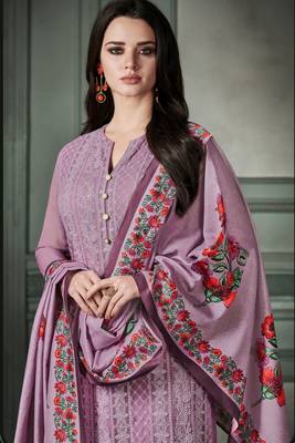 Light-purple chikankari georgette salwar 2