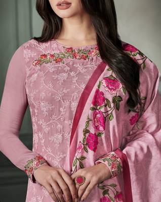 Baby-pink chikankari georgette salwar 2