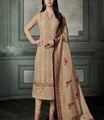 Beige chikankari georgette salwar