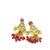 Ruby Stone Gold Plated Earrings