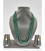 GREEN SWAROVSKI CRYSTAL NECKLACE  with earrings