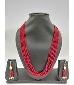 RED SWAROVSKI CRYSTAL NECKLACES with earrings