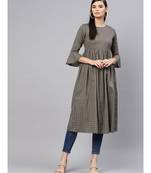 Grey Gathered Dress