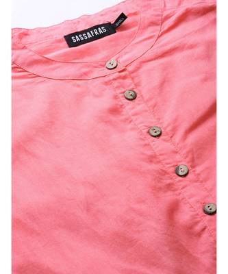 Pink & White Ombre Front Button Maxi 5