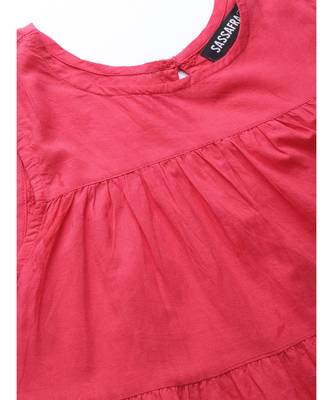 Red & Black Ombre Tiered Maxi 5