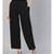 Black Inlay Pocket Palazzo Pants