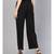Black Inlay Pocket Palazzo Pants
