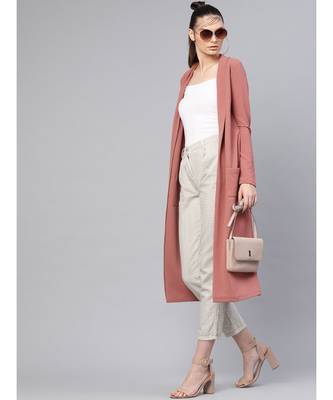 Pink Pocket Detail Longline Shrug 4