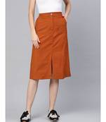 Rust Corduroy Skirt