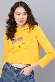 Yellow Kitty Sweatshirt