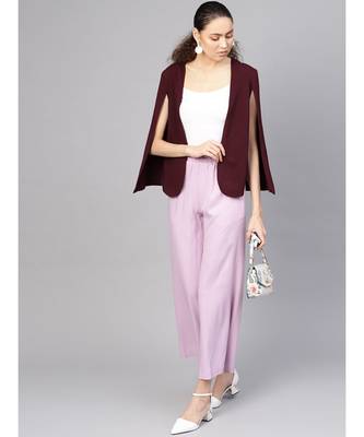 Burgundy Cape Jacket 4