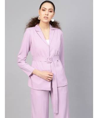 Lavender Belted Jacket 1