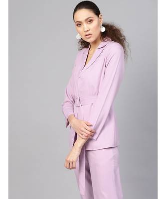 Lavender Belted Jacket 2