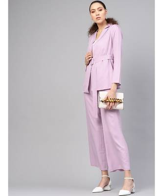 Lavender Belted Jacket 4
