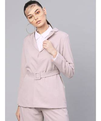Mauve Belted Jacket 1