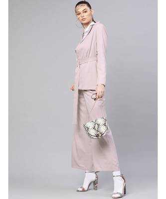 Mauve Belted Jacket 4
