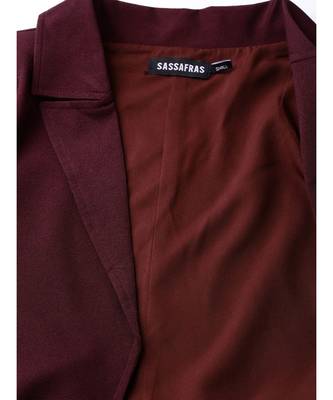 Burgundy Belted Jacket 5