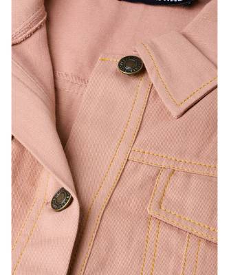 Pink Denim Crop Jacket 5