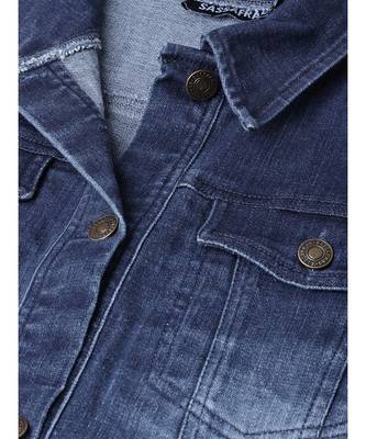 Blue Denim Washed Jacket 5