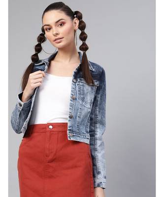 Blue Acid Wash Denim Jacket 1