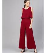 Maroon Layered Jumpsuit