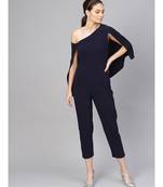 Navy Cape Jumpsuit