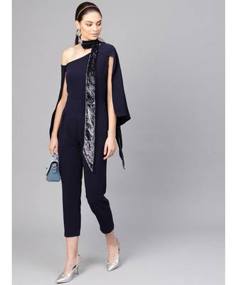 Navy Cape Jumpsuit 4
