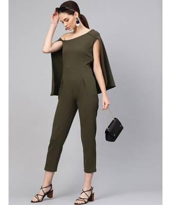 Olive Cape Jumpsuit 4