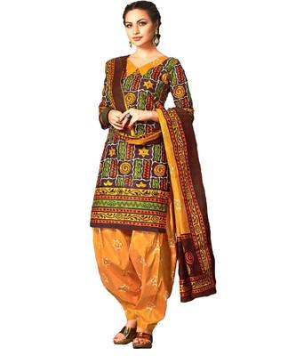 Maroon Embroidered Cotton Unstitched Salwar With Dupatta 1