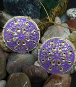 Bollywood Style Meenkari Purple Tops