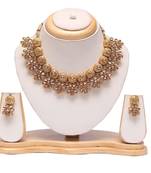 Floral motif antique choker necklace set