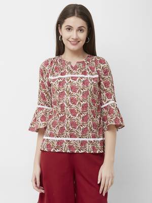 Multicolor printed cotton cotton-tops 1
