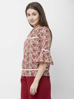 Multicolor printed cotton cotton-tops 5